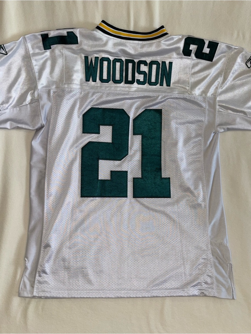 Authentic Reebok Charles Woodson NFL Green Bat Packers Jersey Size 50